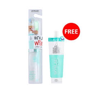 Skynlab Toothbrush free Fresh Smile Toothpaste สกินแลบ แปรงสีฟัน แถมฟรี ยาสีฟันสกินแลบ 12g (1ชิ้น)