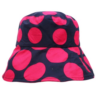ATIPA Polka Dotti Jumbo Pink (Navy) หมวกบักเก็ตน่ารัก ป้องกันแดด