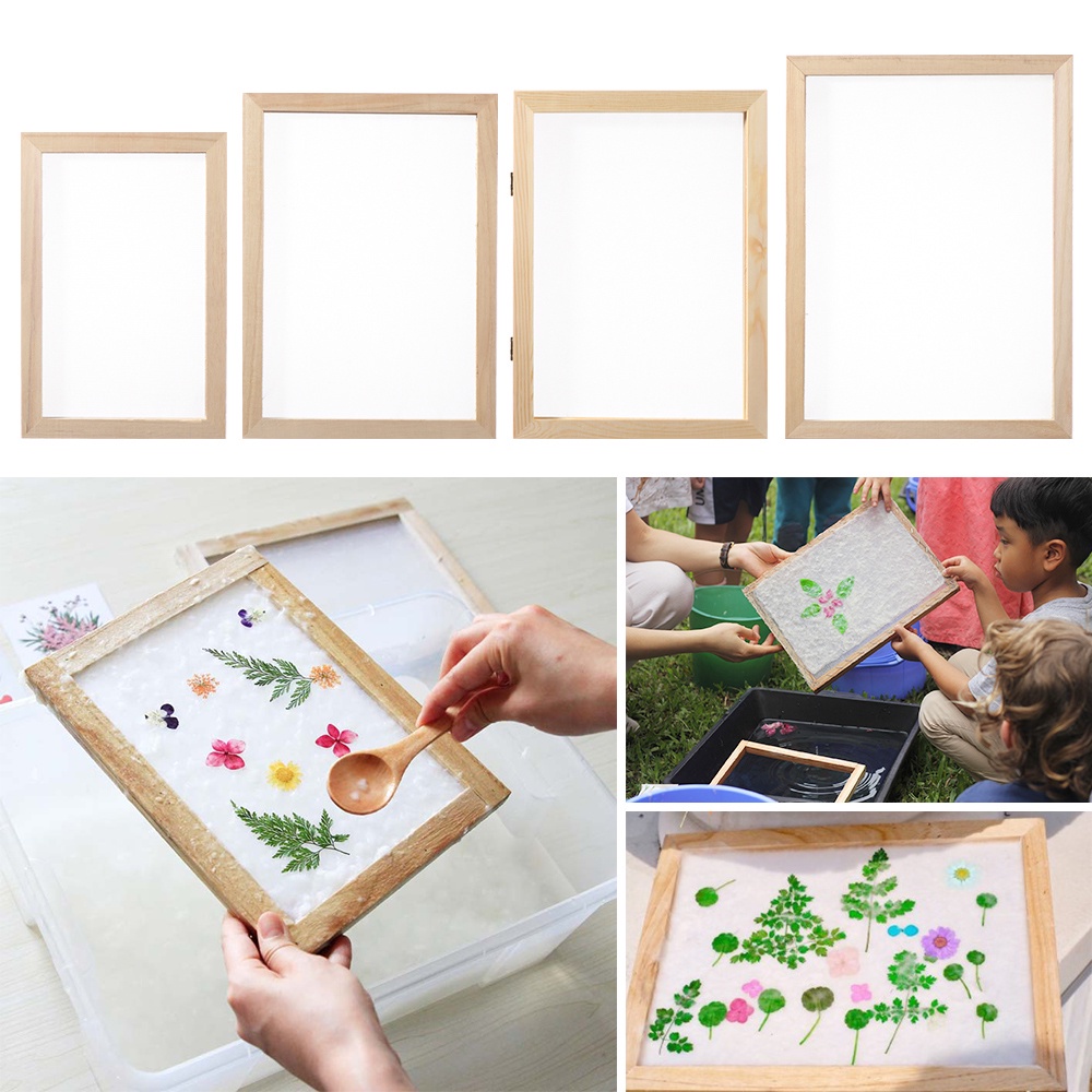 fenglin-กระดาษวินเทจ-ชุด-กรอบรูปตาข่าย-diy-ดอกไม้แห้ง-art-craft-handicraft