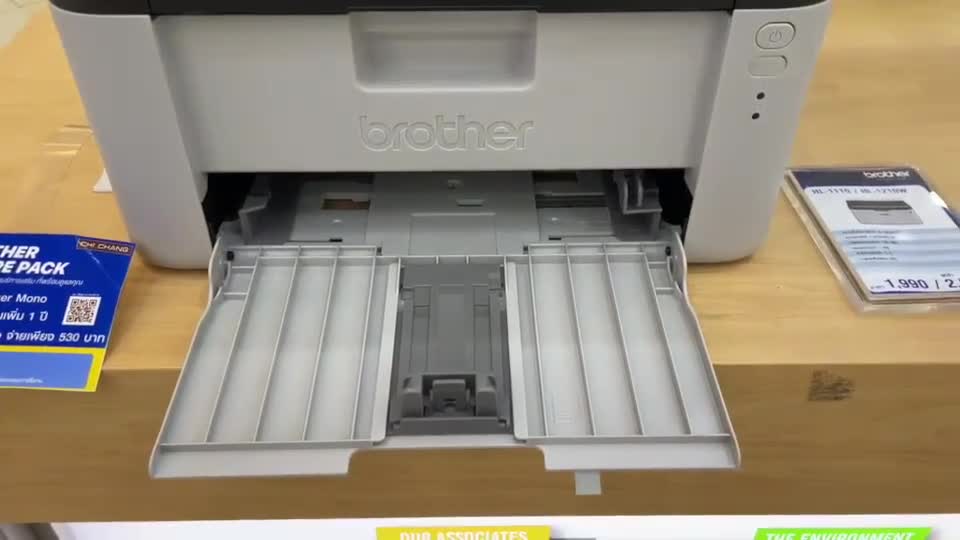 printer-brother-laser-hl-1210w-ใช้กับหมึกเลเซอร์-brother-tn1000-รับประกันศูนย์-พร้อมหมึกแท