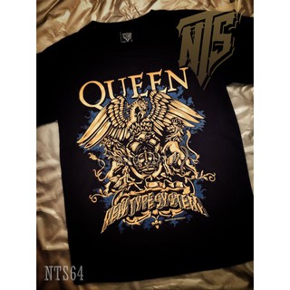 👕✨Queen ROCK เสื้อยืด เสื้อวง เสื้อดำ สกรีนลายอย่างดี ผ้าหนานุ่ม ไม่หดไม่ย้วย