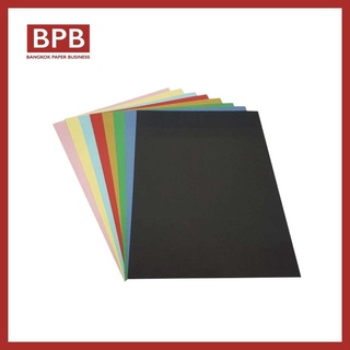 กระดาษการ์ดสี A4  รวม 8 สี - BPB-SP-MIX8  ความหนา 180 แกรม บรรจุ 80 แผ่นต่อห่อ แบรนด์เรนโบว์