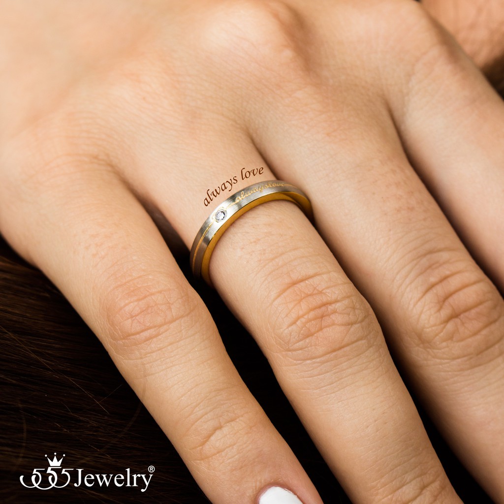 555jewelry-แหวนแฟชั่นสแตนเลส-ตกแต่งเพชร-cz-พร้อมสลักคำว่า-always-love-รุ่น-555-r062-แหวนผู้หญิง-แหวนสวยๆ-r23