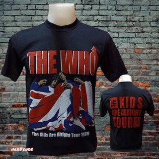 เสื้อยืดวง THE WHO วงร็อค ไม่มีตะเข็บข้าง คอฟิต ป้ายUS เสื้อร็อค เสื้อวงราคาถูก เสื้อวินเทจ วงร็อคต่างประเทศ