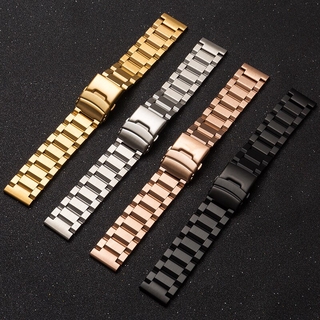 Stainless steel stainless steel strap unisex bracelet 18mm-25mm large watch with rose gold, black