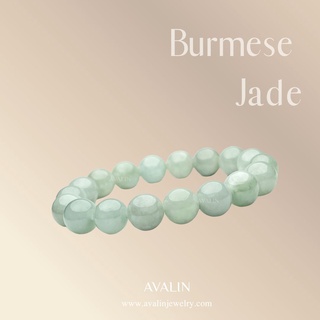 (พร้อมส่งภายใน7วัน) สร้อยข้อมือศักดิ์สิทธิ์หยกเขียว Apple Green - Burmese Jade Amulet Bracelets 8 mm [Premium Grade]
