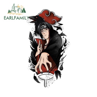 Earlfamily สติกเกอร์ ลายการ์ตูนนารูโตะ Itachi กันน้ํา กันรอยขีดข่วน สําหรับติดตกแต่งหน้าต่างรถยนต์ เซิร์ฟบอร์ด RV 13 ซม. x 7.1 ซม.