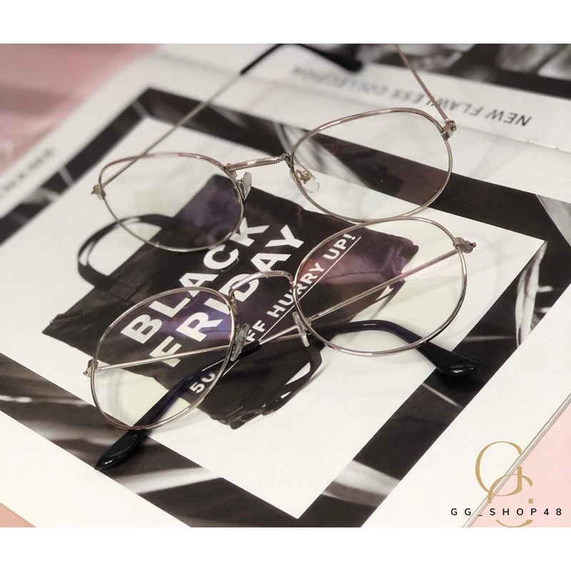 ภาพหน้าปกสินค้าแว่นตาแฟชั่น ️สีเงิน ️ กรอบโลหะ กรอบวงรี สไตล์สาวเกาหลี น่ารักใสๆ พร้อมส่ง จากร้าน gg_shop48 บน Shopee
