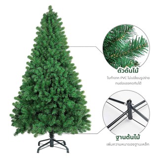 ภาพขนาดย่อของภาพหน้าปกสินค้าต้นคริสต์มาส (ขนาดเล็ก) แถม สายรุ้ง ต้นไม้ปลอม ต้นไม้ประดับตกแต่ง ฐานพลาสติก /HomeUP จากร้าน jtong0002 บน Shopee