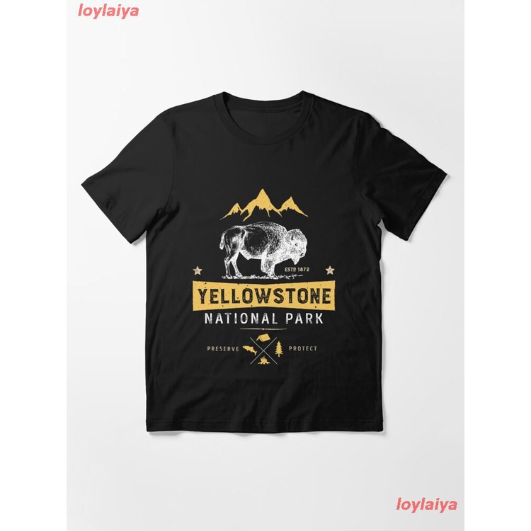 loylaiya-เยลโลว์สโตน-ละครอเมริกัน-เสื้อพิมพ์ลาย-yellowstone-t-shirt-national-park-bison-buffalo-vintage-gifts-men-wome