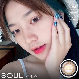 ✨Soul gray (Wink lens) ขนาดตาโต Big ☀️กรองแสง uv (บิ๊กอาย คอนแทคเลนส์ Bigeye)