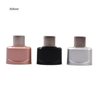 FHUE_Type-C Male to USB 2.0 Female OTG Mini Adapter Converter for Cellphone Tablet