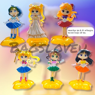 Figure Sailor Moon Collection - โมเดลเซเลอร์มูน สึคิโนะ อุซางิ ฮิโนะ เร ไอโนะ มินาโกะ มิซุโนะ อามิ คิโนะ มาโกโตะ