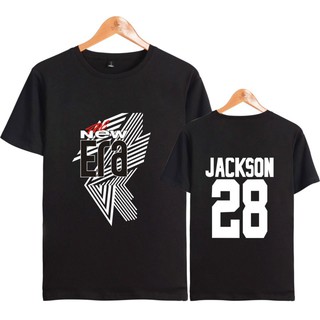 Alimoo ขนาดใหญ่ ผู้ชาย &amp; ผู้หญิง GOT7 2018 New Era 28 Jackson เสื้อยืดผ้าฝ้ายขนาดใหญ่ XXS 4XL