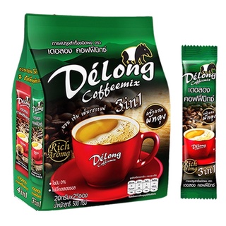 เดอลอง คอฟฟี่มิกซ์ Delong Coffeemix 3 in 1 ขนาด 20กรัม x 25ซอง
