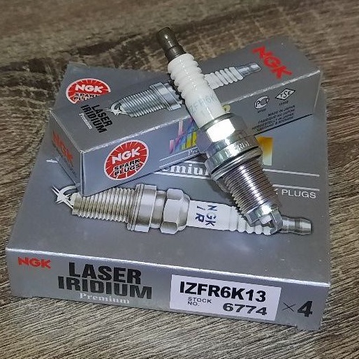 NGK LASER IRIDIUM (1ชุด4หัว) IZFR6K13 #6774 หัวเทียนอิริเดียม แท้ Japan ...