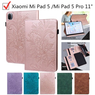 เคสกระเป๋าสตางค์หนัง Pu กันกระแทกแบบพับได้สําหรับ Xiaomi Mi Pad 5 /Mi Pad 5 Pro 11"