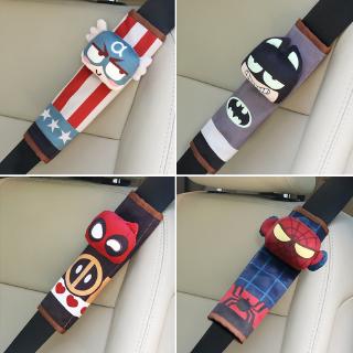 1PC Superhero Batman Captain America Spiderman Car Safety Seat Belt Cover Child Belt Protection Shoulder Pads