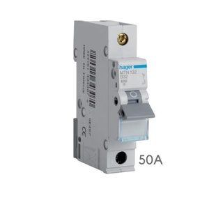 MCB 1P 6kA  C- 50A hager เบรกเกอร์ Circuit breaker เซอร์กิตเบรกเกอร์  MU150A