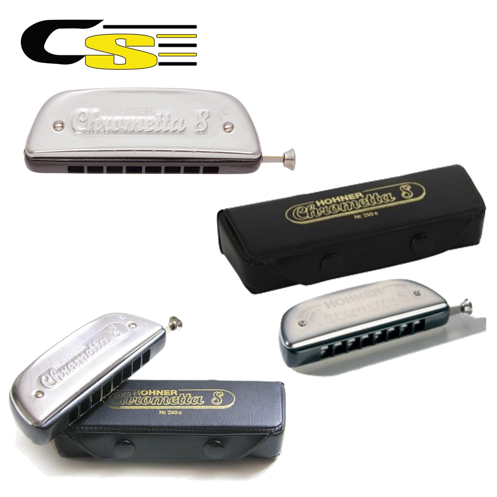 hohner-chrometta-8-chrometta-10-chrometta-12-chrometta-14-harmonica-ฮาร์โมนิก้า-ขนาด-8-14ช่อง-พร้อมซองเก็บรักษา