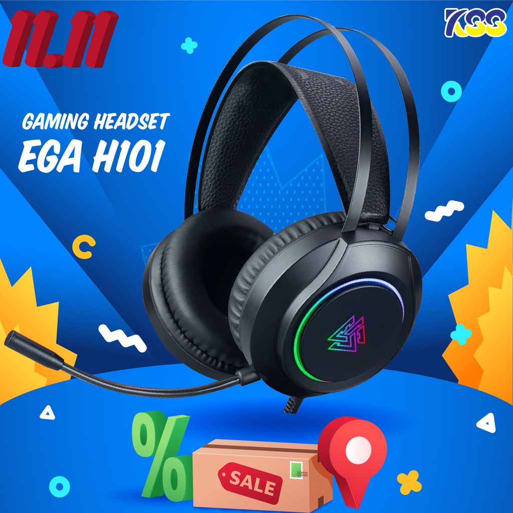 EGA หูฟังสำหรับเล่นเกมส์ หูฟังเกมส์มิ่ง GAMING HEADSET EGA H101 LITE ...