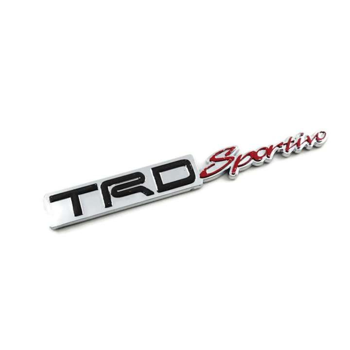 ป้ายโลโก้พลาสติกโครเมี่ยมดำ-แดง-trd-sportivo-ขนาด-16-0x2-0cm-ติดตั้งด้วยเทปกาวสองหน้า-จัดส่งเร็วสินค้าดีมีคุณภาพ