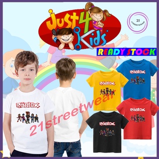 เสื้อยืด พิมพ์ลาย Roblox Baju Budak Lelaki สําหรับเด็ก