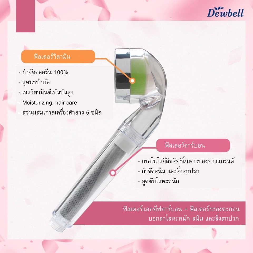 dewbell-ฝักบัวกรองน้ำพร้อมก้อนวิตามินบำรุงผิว-shower-ae-กลิ่น-lavender-ผลิตในเกาหลี-ระบบกรอง-5-ขั้นตอน-เพื่อผิวนุ่ม