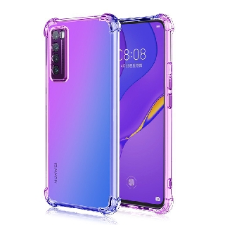 HUAWEI Nova 7 5G Gradient Double Color Case Clear Jelly Silicon Casing Cover