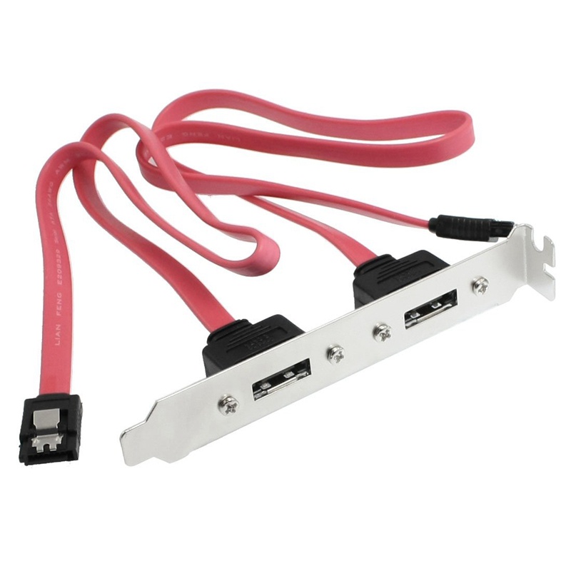Dual Port SATA Serial ATA Cable to ESATA Bracket Adapter Cable | Shopee ...