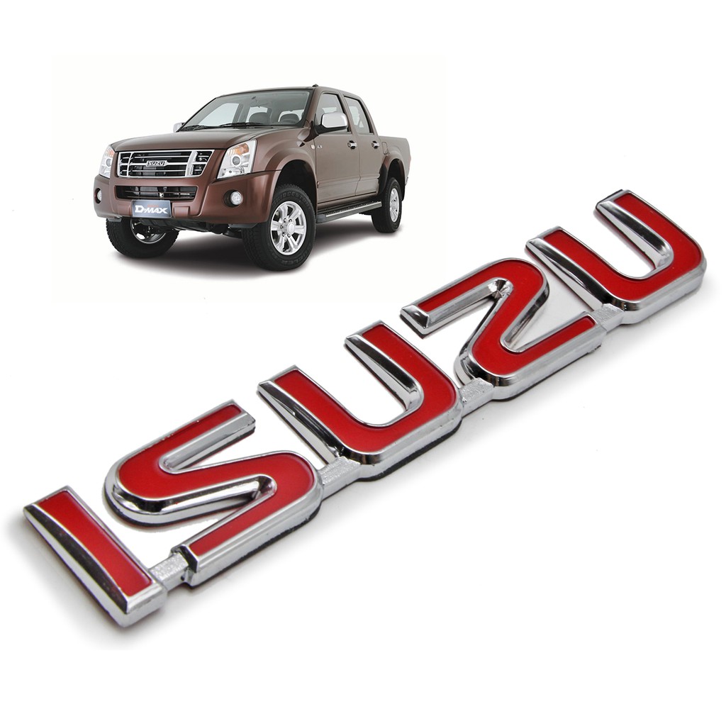 โลโก้-isuzu-ติดท้ายกระบะ-อีซูซุ-ดีแม้ก-สี-แดง-ชุป-d-max-isuzu-2-4-ประตู-ปี2007-2010