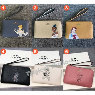 Coach C3361 C3362 C3363 30004 Disney Corner Zip Wristlet Women Coin Pouch Purse Wallet กระเป๋าสตางค์