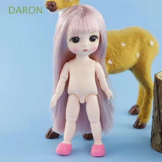 Daron BJD ตุ๊กตาของเล่น 3D ผมยาว 16 ซม. 1/12 DIY