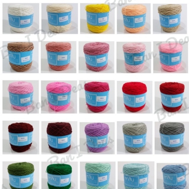 สหสินเส้นอ้วนสีพื้น-ด้ายถักซัมเมอร์-10027-เซตที่3-สีgr00014-gr00031