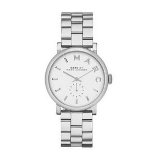 MARC BY MARC JACOBS Baker White Dial Steel Ladies Watch