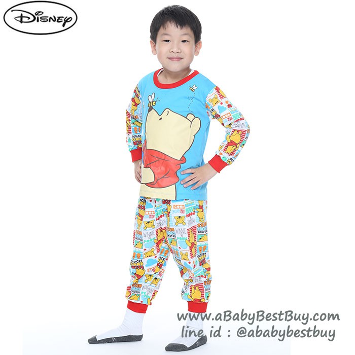 ชุดนอนเด็ก-disney-winnie-the-pooh-เสื้อแขนยาว-กางเกงขายาว-สุดเท่ห์-ลิขสิทธิ์แท้-สำหรับเด็กอายุ-3-8-ปี