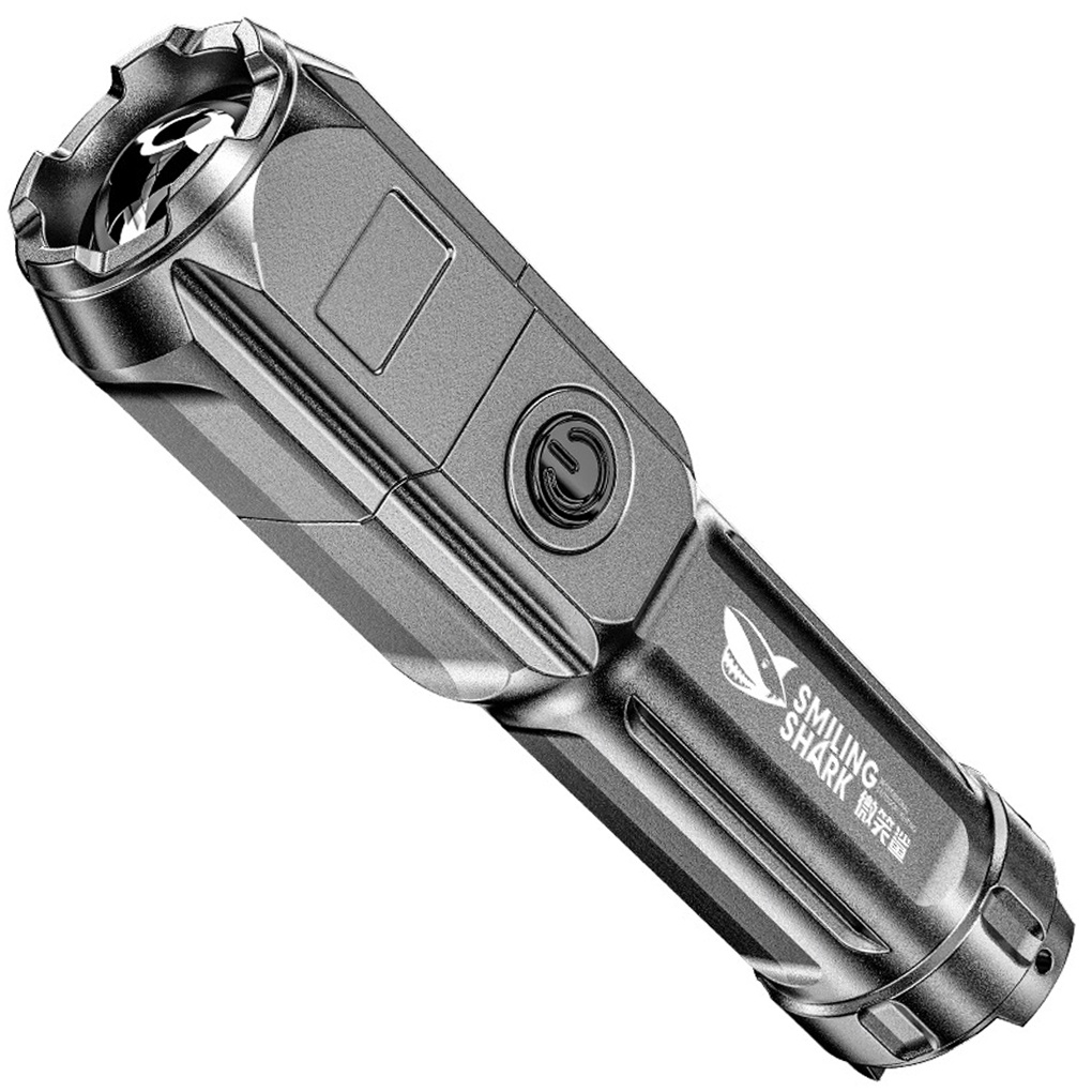 biho-flashlight-high-brightness-focusing-flashlight-waterproof-usb-charging-torch-waterproof-plastic-torch