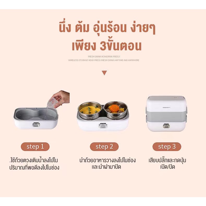 comnetกล่องข้าวไฟฟ้า200w2lกกล่องอุ่นอาหารอัตโนมัติelectric-lunch-boxกล่องอาหารกลางวันไฟฟ้า-แบบพกพา-กล่องข้าวกล่องอาหาร