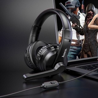 Hoco W103/W21 Gaming Headphones ของแท้100%! หูฟังครอบหู มีไมค์ ฟังเพลงได้ คุยโทรศัพท์ได้ สำหรับเล่นเกมส์หรือเรียนออนไลน์