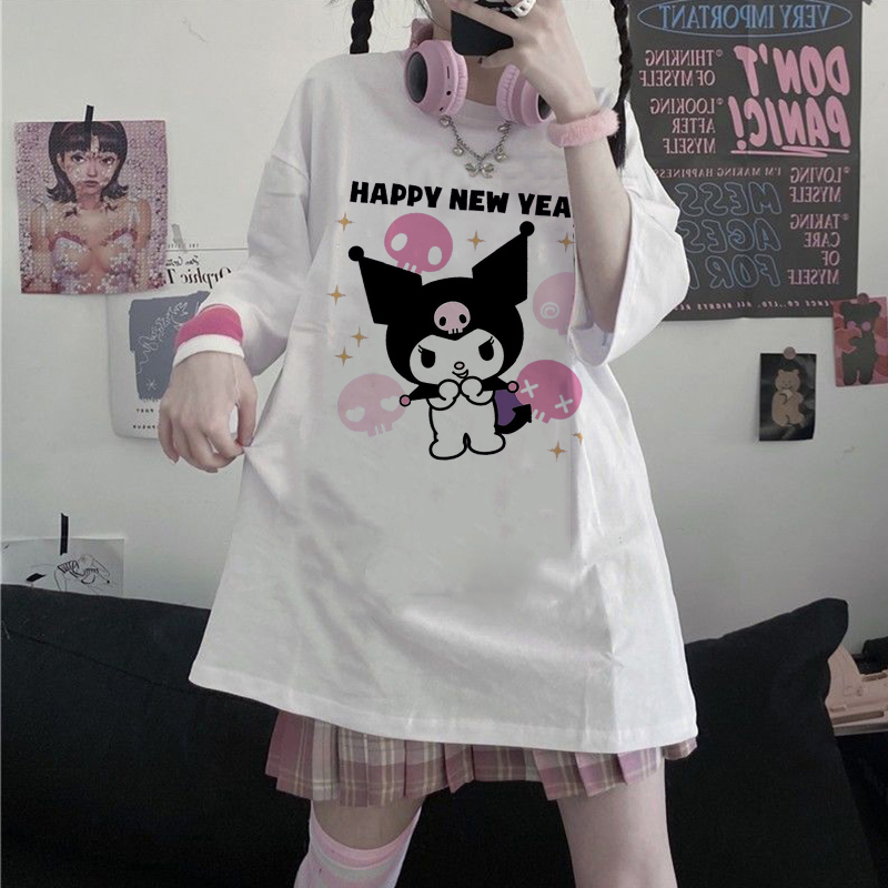 เสื้อยืดผู้หญิงเสื้อยืดผู้หญิงฮาราจูกุ-hello-kitty-เสื้อยืดผู้หญิงจากญี่ปุ่นอะนิเมะสตรีท-y2k-วินเทจเสื้อยืดผู้หญิง