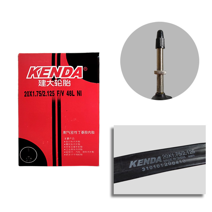 ยางในจักรยานพับ-kenda-20x1-75-2-125-f-v-a-v-48-mm