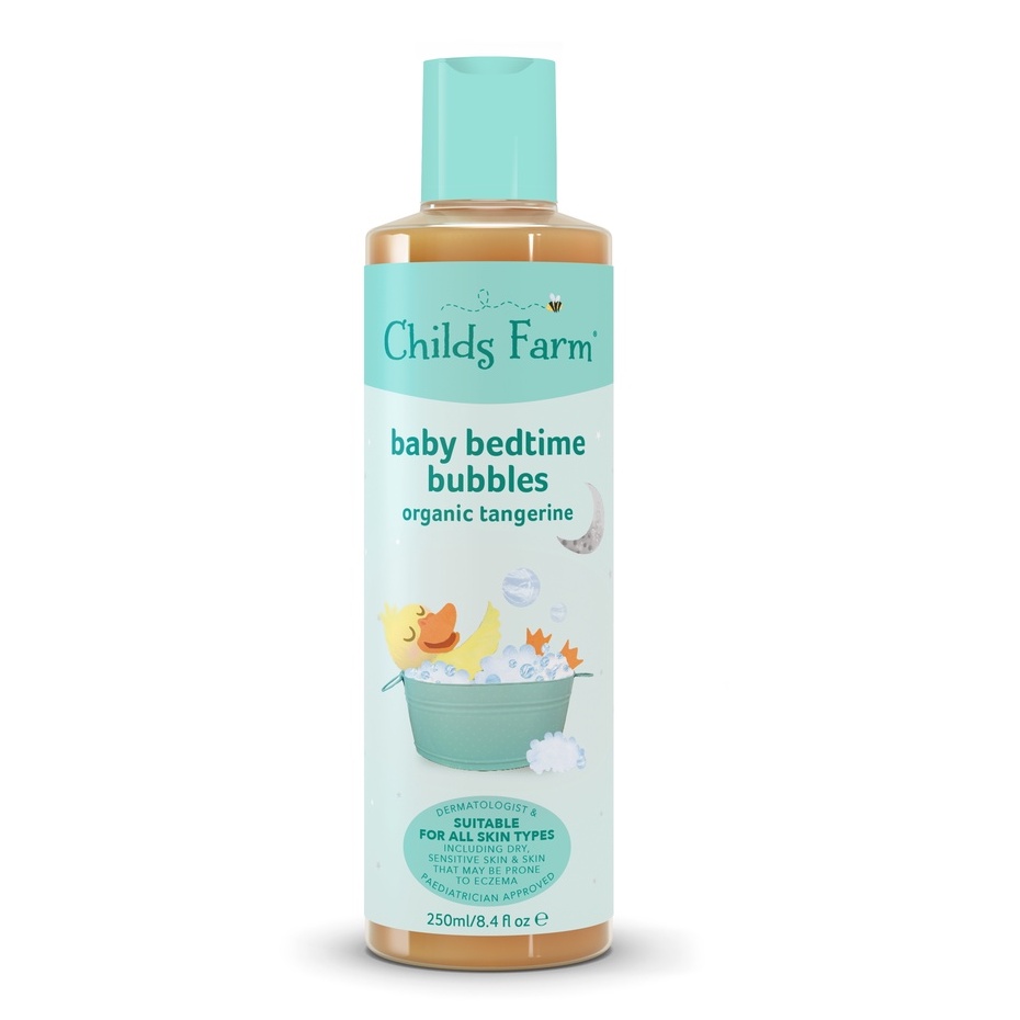 ภาพหน้าปกสินค้าชายด์ ฟาร์ม สบู่ทำฟองในอ่างอาบน้ำสำหรับทารก 250 มล (Childs Farm Baby Bedtime Bubbles, Organic Tangerine)
