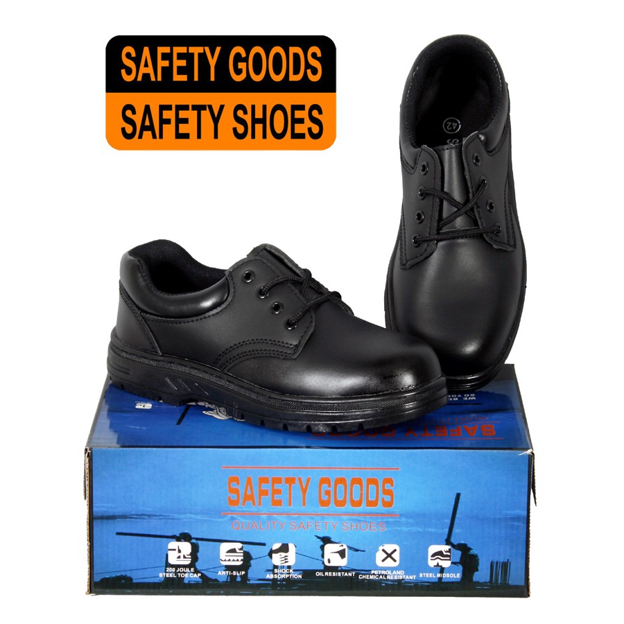 รูปภาพสินค้าแรกของรองเท้าเซฟตี้ SAFETY GOODS รุ่น 010 รองเท้าหัวเหล็ก พื้นเสริมแผ่นเหล็ก safety shoes