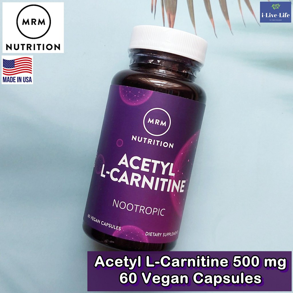 mrm acetyl l-carnitine 500 mg 60 vegan capsules | -- Acetyl L-Carnitine 500 mg