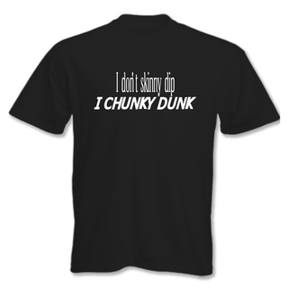 เสื้อผ้าผชเสื้อยืดแขนสั้น คอกลม พิมพ์ลาย i Cunky dunk สําหรับผู้ชายS-5XL