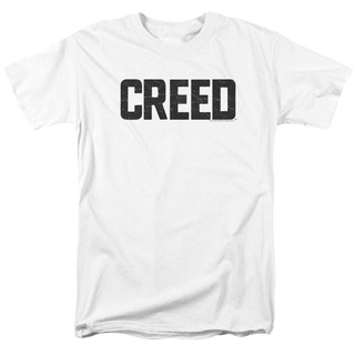 ROUND คอลูกเรือCreed cracked logo t-shirt new short sleeve sport oversize clic mens tee ของขวัญวันเกิด-4XL