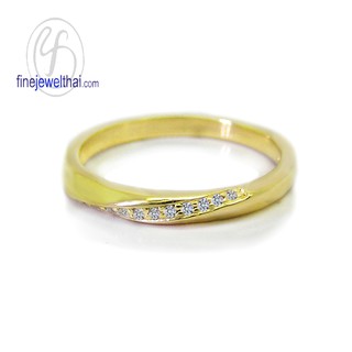 Finejewelthai-แหวนเงินแท้-ชุบทอง-แหวนเพชร-แหวนหมั้น-แหวนแต่งงาน-R1341cz_g