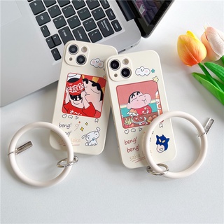 เคสโทรศัพท์มือถือ ลายการ์ตูนชินจัง พร้อมสายคล้องมือ สําหรับ Samsung A20 A30 A71 A02S a03s A02 M02 A10S A22 M22 A52 A52S A72 A32 A31 A50S A50 A30S A51 A11 M11 A12 M12 A10 M10 A20S A33 A13 M52 5G