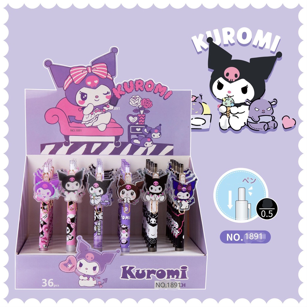 sanrio-kuromi-0-5-มม-ปากกาเจล-นักเรียน-กด-ปากกาเจล-ชุดเครื่องเขียน-อุปกรณ์การเรียน-น่ารัก-อุปกรณ์สํานักงาน-นักเรียน-ของขวัญ