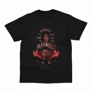 เสื้อยืดโอเวอร์ไซส์เสื้อยืด พิมพ์ลายภาพยนตร์ Doctor Strange Multiverse of Madmess Wanda Scarlet Witch Marvel สไตล์วินเทจ